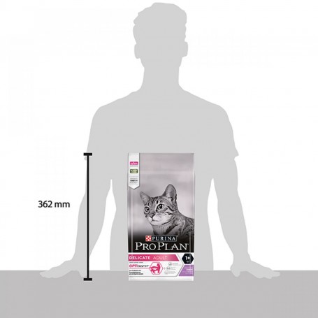 Tamaño saco pienso Purina Pro Plan Delicate Optirenal Gato Pavo