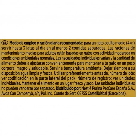 Ración diaria de comida húmeda PURINA GOURMET Gold   Terrine  Pack Surtido
