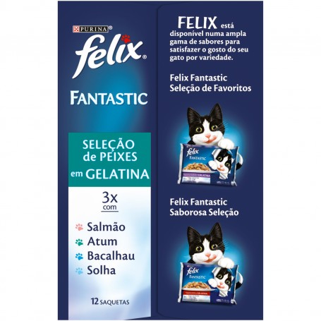 PURINA FELIX Fantastic Festín del Mar en Gelatina pack surtido sobres
