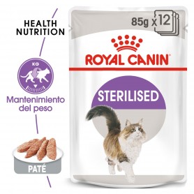Royal Canin Sterilised comida húmeda en paté para gato adulto...