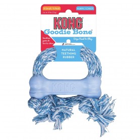 Kong Puppy Goodie Bone con Cuerda Rosa - Azul