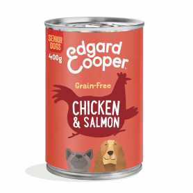 Edgard & Cooper, latas sin cereales con pollo y salmón para perros...