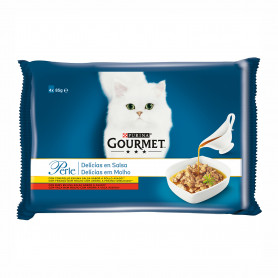 Purina Gourmet Perle Delicias en Salsa con Pollo y Buey