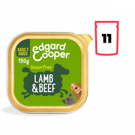 Edgard & Cooper, pack 11 tarrinas sin cereales con cordero y vacuno...