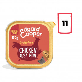 Edgard & Cooper, pack 11 tarrinas sin cereales con pollo y salmón...