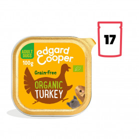 Edgard & Cooper, pack 17 tarrinas sin gluten con pavo ecológico...