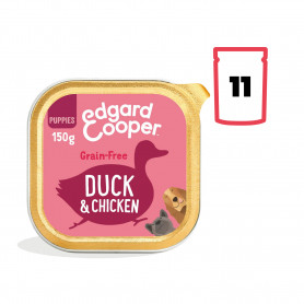 Edgard & Cooper, pack 11 tarrinas sin cereales con pato y pollo...