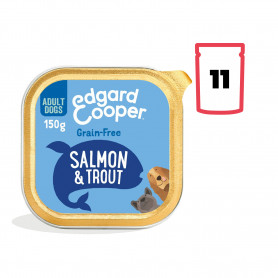 Edgard & Cooper, pack 11 tarrinas sin cereales con salmón y pavo...