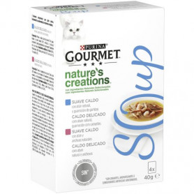 PURINA GOURMET Nature's Creations Soup atún natural servido con...