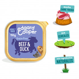 Edgard & Cooper, pack 11 tarrinas sin cereales con vacuno y pato...