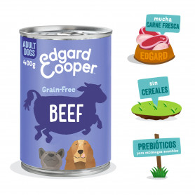 Edgard & Cooper, latas sin cereales con vacuno para perros adultos