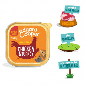 Edgard & Cooper, Pack 11 tarrinas sin cereales con pollo y pavo...