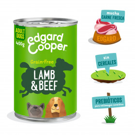 Edgard & Cooper, latas sin cereales con cordero y vacuno para...