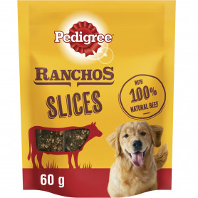 Pedigree Ranchos Slices para perro de ternera