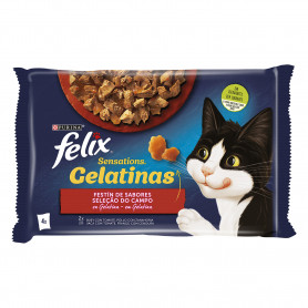 PURINA FELIX Sensation Gelatinas Selección de Carnes