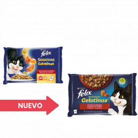 PURINA FELIX Sensation Gelatinas Selección de Carnes