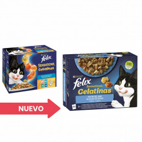 PURINA FELIX Sensation   Gelatinas Selección de Pescados