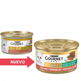 Purina Gourmet Gold Mousse Pato y Espinacas