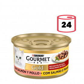 Purina Gourmet Gold Bocaditos en Salsa con Salmón/Pollo