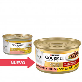 Purina Gourmet Gold Bocaditos en Salsa con Salmón/Pollo