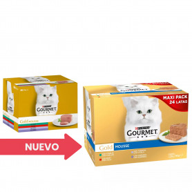 PURINA GOURMET Gold   Mousse Pack Surtido Conejo, Buey, Ternera y...