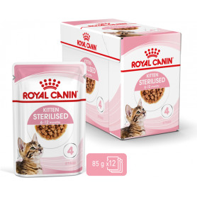 Royal Canin Kitten Sterilised comida húmeda en salsa para gatitos...