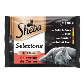 Sheba Selezione Comida Húmeda Gatos Selección de Carnes en Salsa 