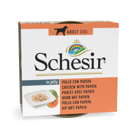 Schesir adult  filetes pollo con papaya lata para perros