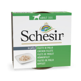 Schesir adult filetes pollo lata para perros