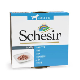 Schesir adult atún en gelatina lata para perros
