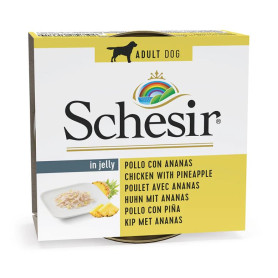 Schesir adult filetes pollo con piña lata para perros
