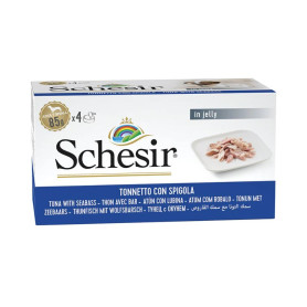 Schesir adult atún con lubina lata para perros
