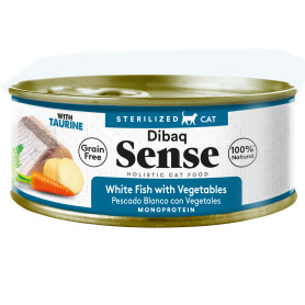 Dibaq Sense Cat Esterilizado Pescado blanco con vegetales (Lata)