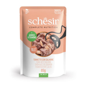 Schesir Atún y Salmón en Gelatina para Gatos