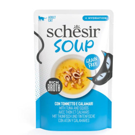 Schesir Atún y Calamar Sopa para Gatos