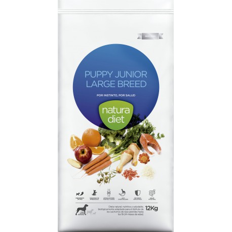 Natura Diet Puppy Junior Large Breed, pienso para perros naturales