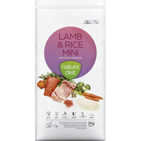 Natura Diet Lamb & Rice Mini, pienso para perros naturales