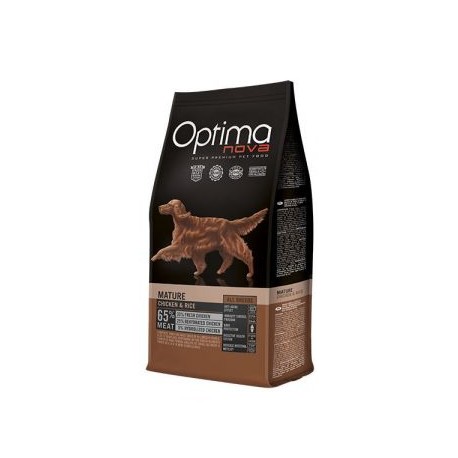 Optima Nova Adult Mature Chicken & Rice, pienso para perros naturales