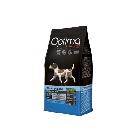 Optima Nova Puppy Medium Chicken Rice, pienso para perros naturales