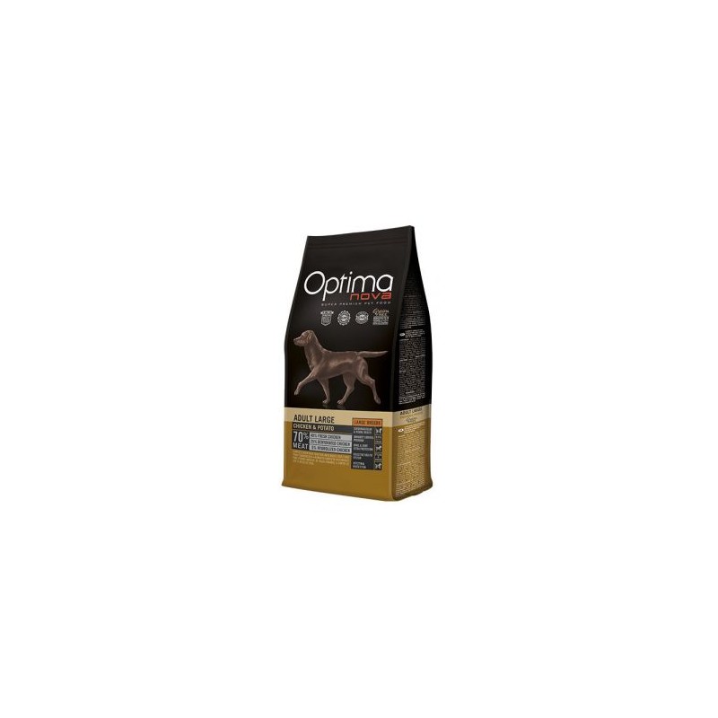 Optima Nova Adult Large Chicken & Potato, pienso para perros naturales