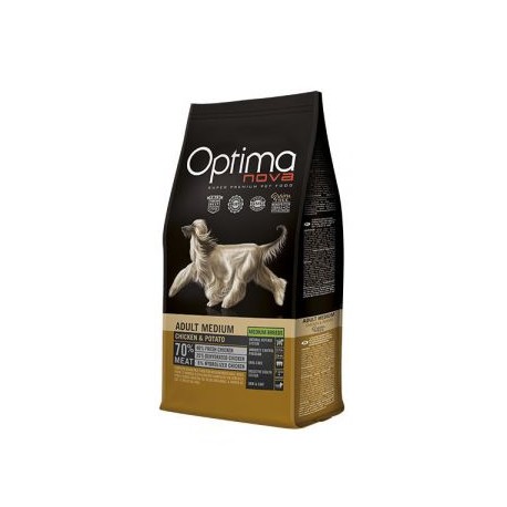 Optima Nova Adult Medium Chicken & Potato, pienso para perros naturales