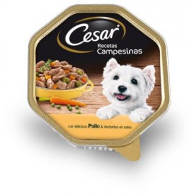 comida húmeda Cesar Campesina Pollo y Verduras