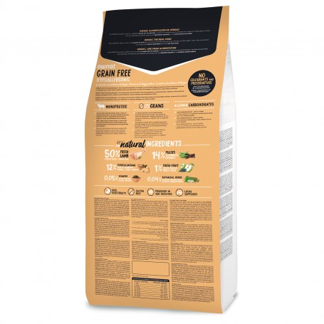 Ingredientes de pienso Ownat Grain Free Hypo-Allergenic Lamb
