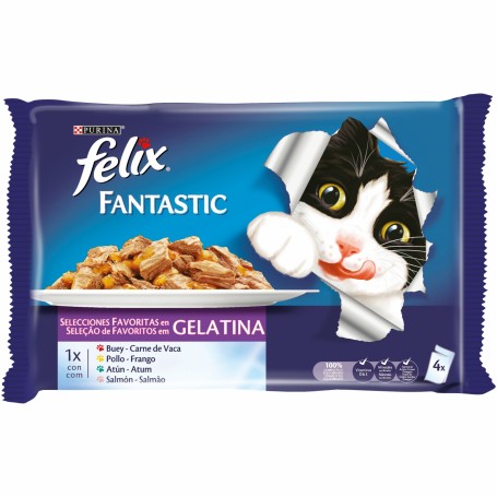 Comida húmeda para gatos Purina Felix Selecciones Favoritas en Gelatina