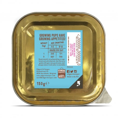 Tarrina Edgard & Cooper, comida húmeda para perros sin gluten