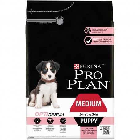 Purina Pro Plan Medium Puppy Sensitive Skin, pienso para cachorros