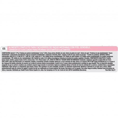 Purina Pro Plan Medium Puppy Sensitive Skin